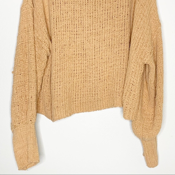 NWT Free People Be Yours Cowl Neck Camel Pullover - Picture 8 of 11
